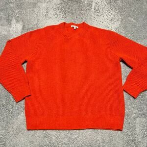 Alex Mill Jordan Sweater Mens XL Cashmere Crewneck Poppy Orange